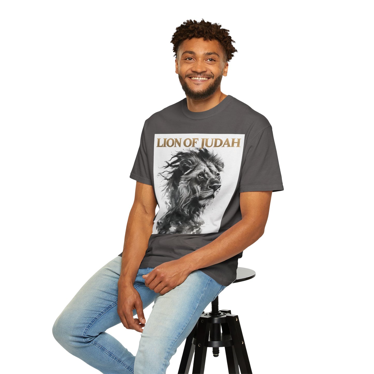 Lion of Judah Unisex Dyed T-Shirt - Spiritual Art Tee